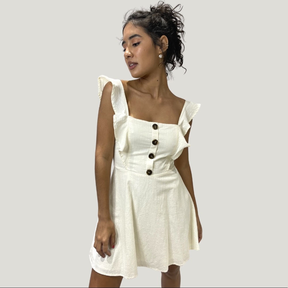 White boho dress